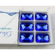 Dz-3008 Octagon Capri Blue 10X14mm Crystal Sew on Rhinestones